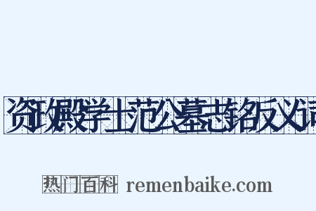 资政殿学士范公墓志铭反义词是什么意思的图片